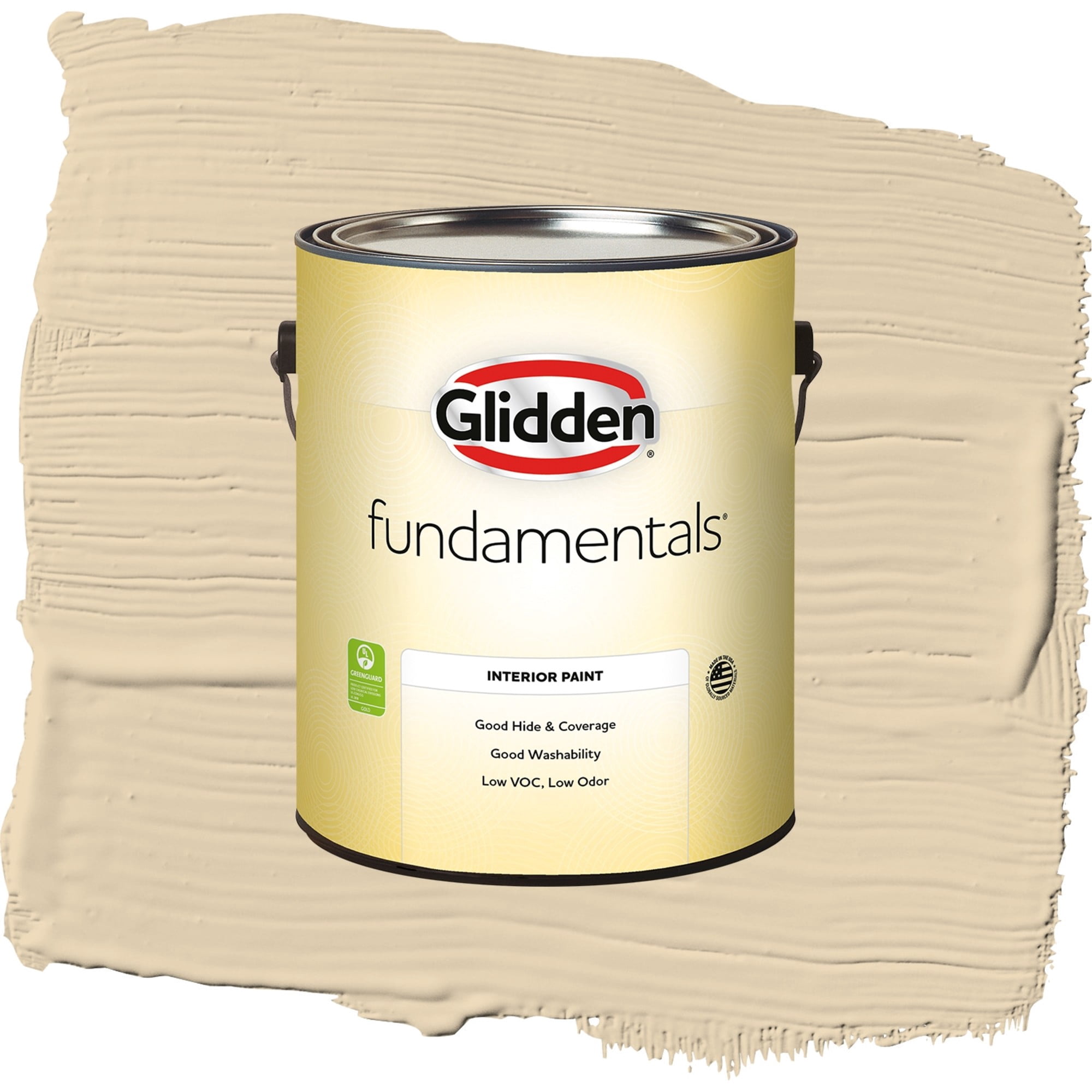 Glidden Fundamentals Almond Cream / Beige, Semi-Gloss Interior Paint, 1 Gallon