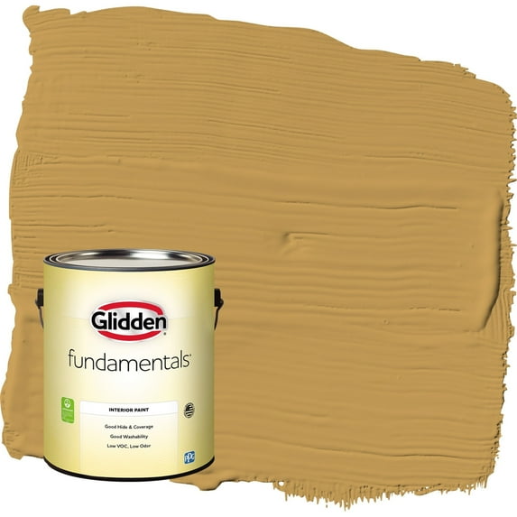 Glidden Fundamentals Amaretto Sours / Yellow Semi-Gloss Interior Paint, 1 Gallon