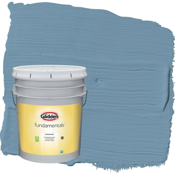 Glidden Fundamentals American Anthem / Blue Semi-Gloss Interior Paint, 5 Gallon