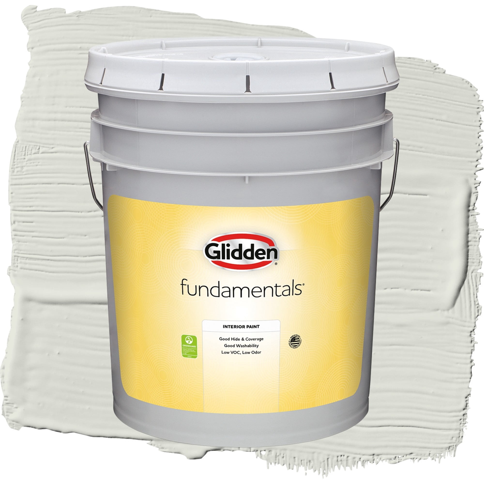 Glidden Fundamentals Anonymous Semi Gloss Interior Paint and Primer, 5 Gallons