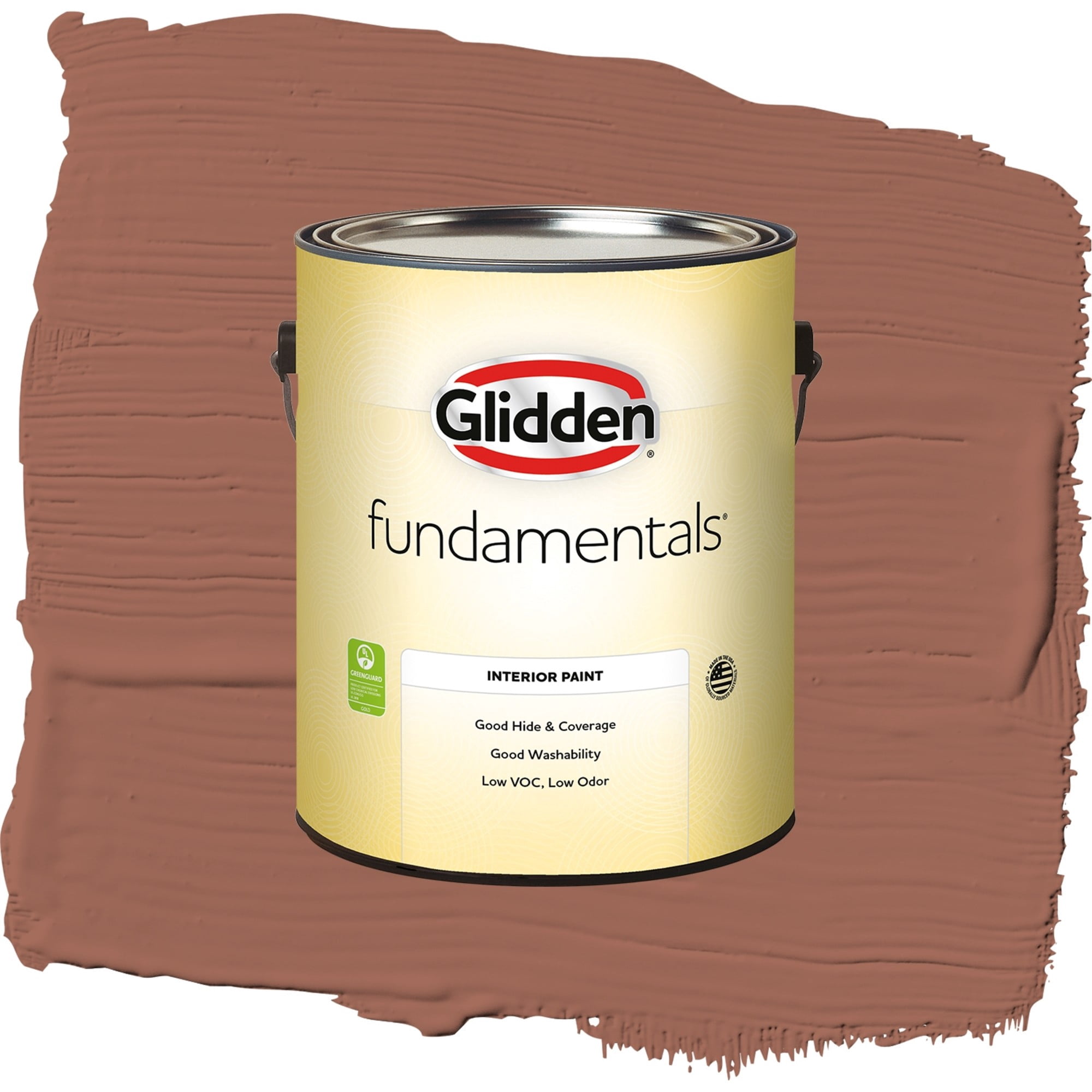 Glidden Fundamentals Apple Brown Betty / Orange, Eggshell Interior Paint, 1 Gallon