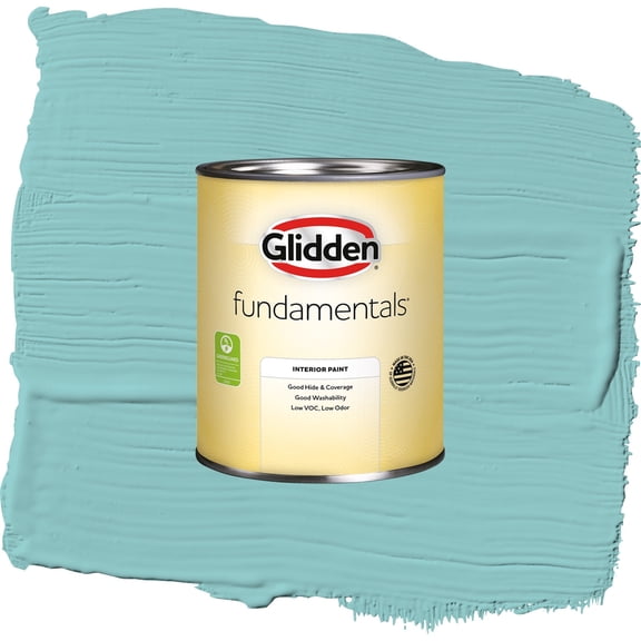 Glidden Fundamentals Aqua Fiesta / Blue, Eggshell Interior Paint, 1 Quart