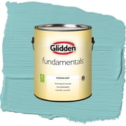 Glidden Fundamentals Aqua Fiesta / Blue, Flat Interior Paint, 1 Gallon