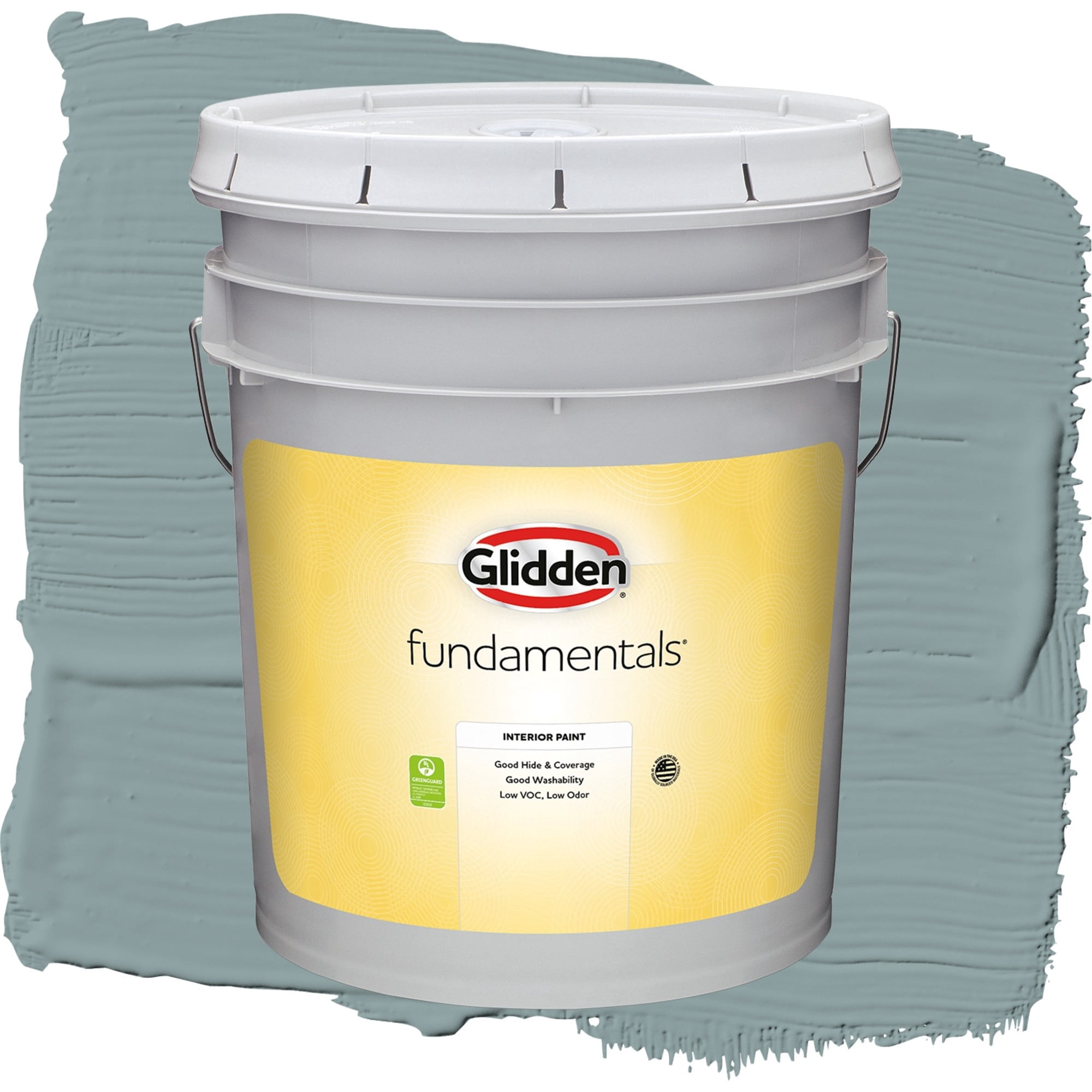 Glidden Fundamentals Aqua Smoke / Blue, Eggshell Interior Paint, 5 Gallon