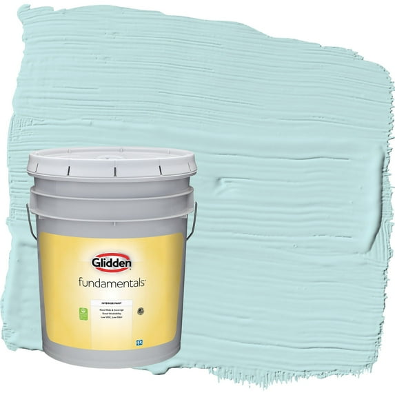 Glidden Fundamentals Aqua Whisper / Blue Eggshell Interior Paint, 5 Gallon