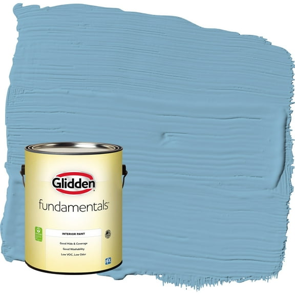 Glidden Fundamentals Arabella / Blue Eggshell Interior Paint, 1 Gallon