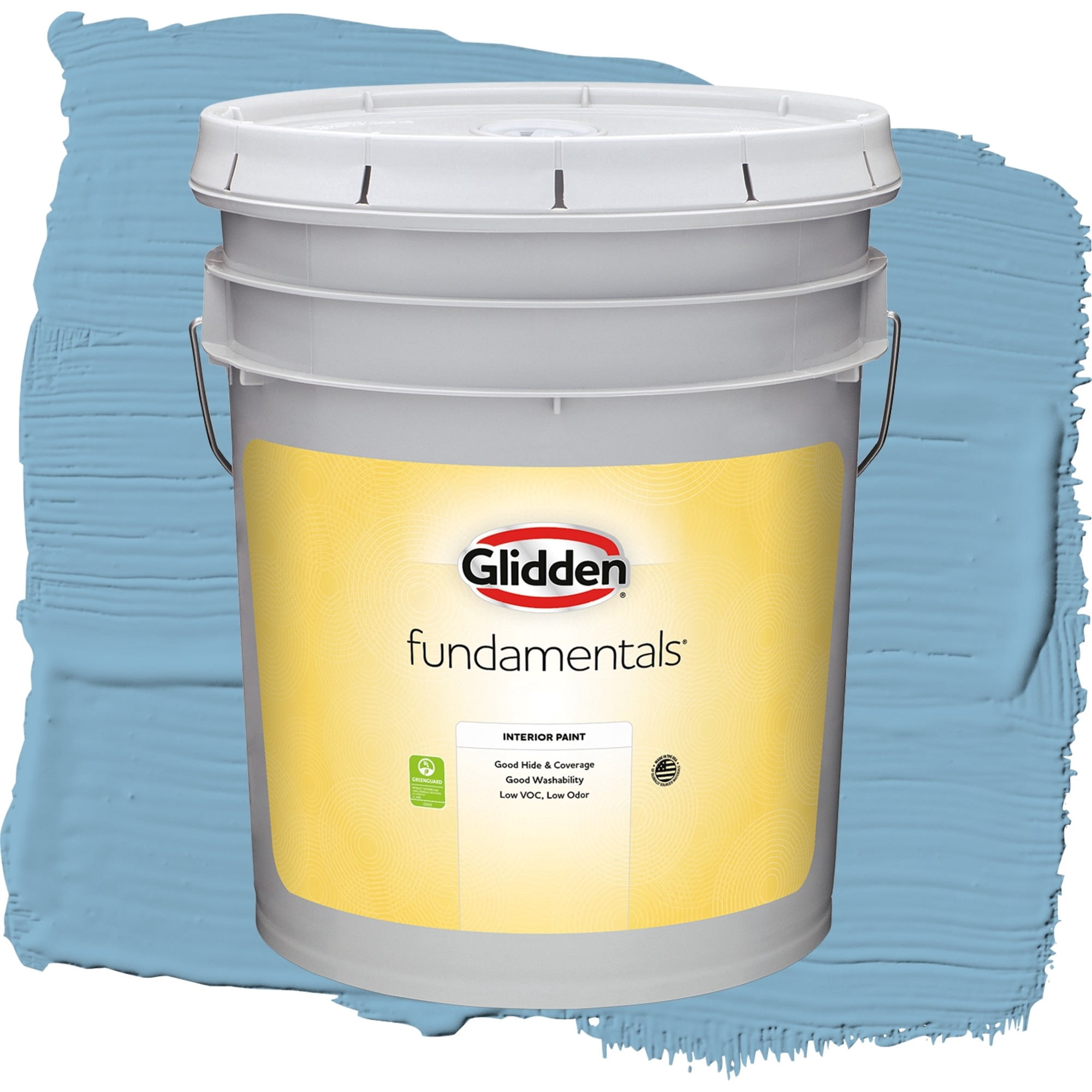 Glidden Fundamentals Arabella / Blue, Semi-Gloss Interior Paint, 5 Gallon