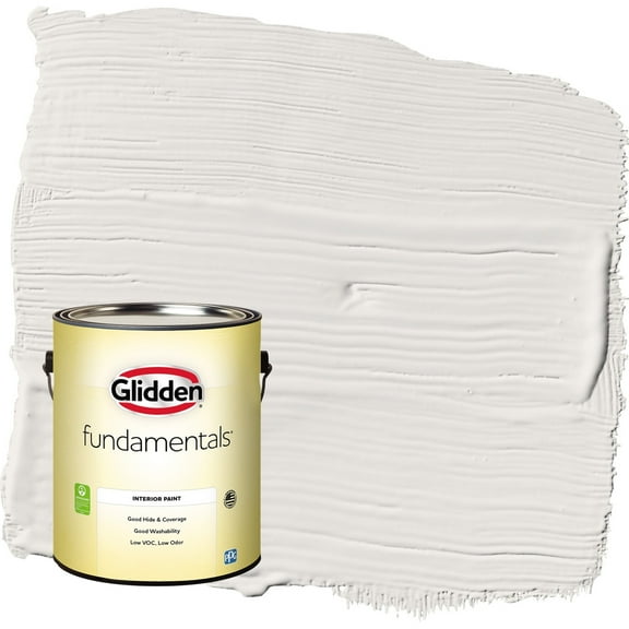 Glidden Fundamentals Arctic Cotton / White Eggshell Interior Paint, 1 Gallon