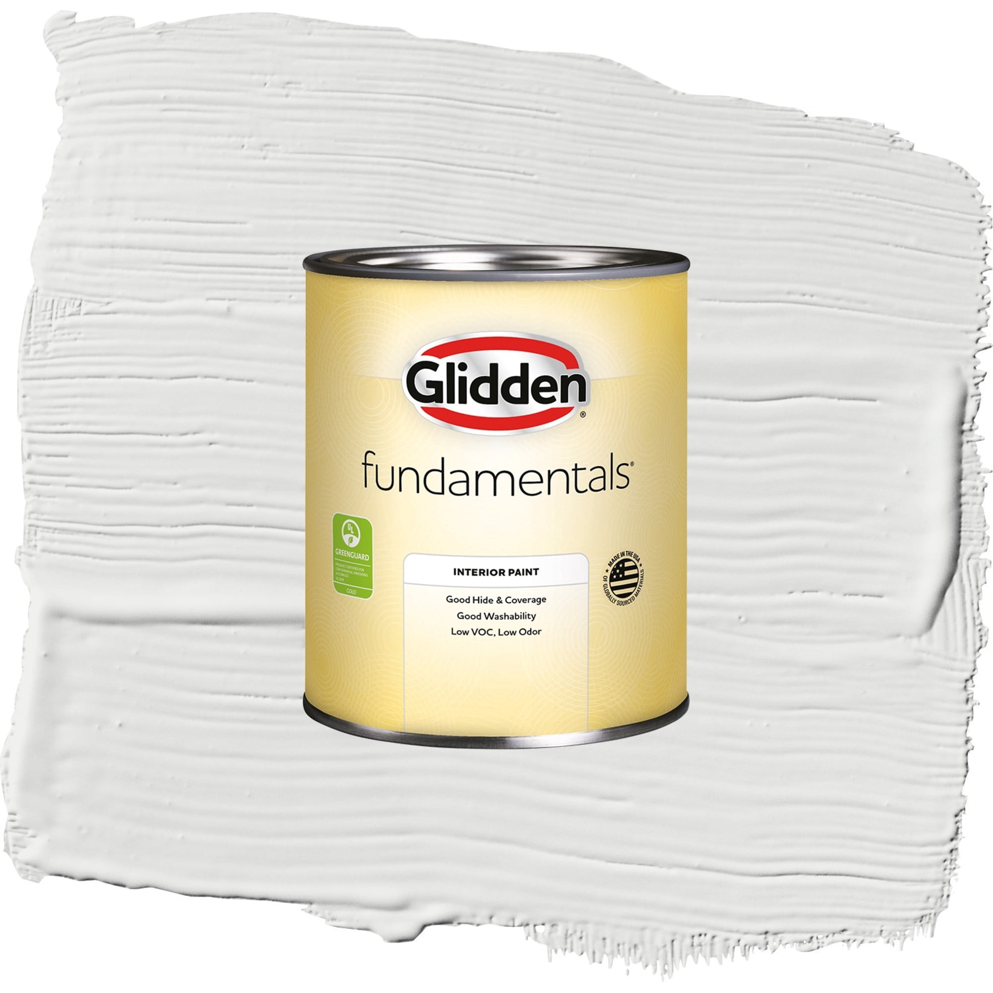 Glidden Fundamentals Aria / White Flat Interior Paint, 1 Quart