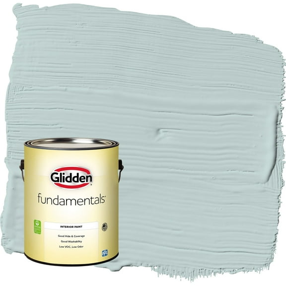 Glidden Fundamentals Babbling Brook / Green Eggshell Interior Paint, 1 Gallon