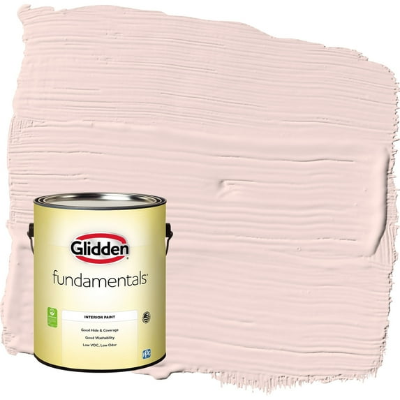 Glidden Fundamentals Ballet Slipper / Pink Flat Interior Paint, 1 Gallon