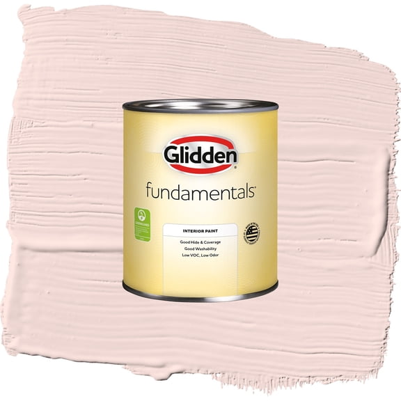 Glidden Fundamentals Ballet Slipper / Pink, Flat Interior Paint, 1 Quart