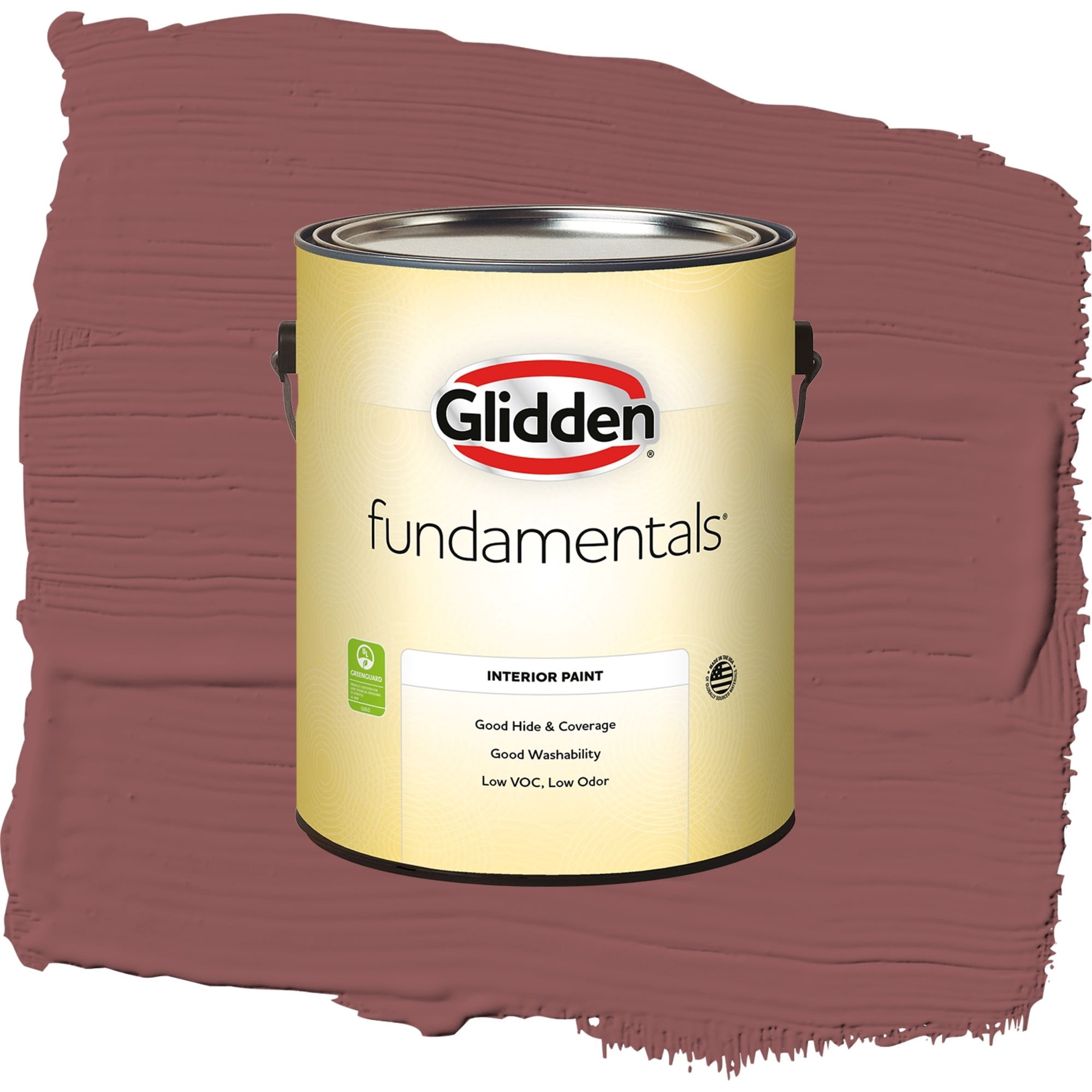 Glidden Fundamentals Barn Door / Red, Semi-Gloss Interior Paint, 1 Gallon
