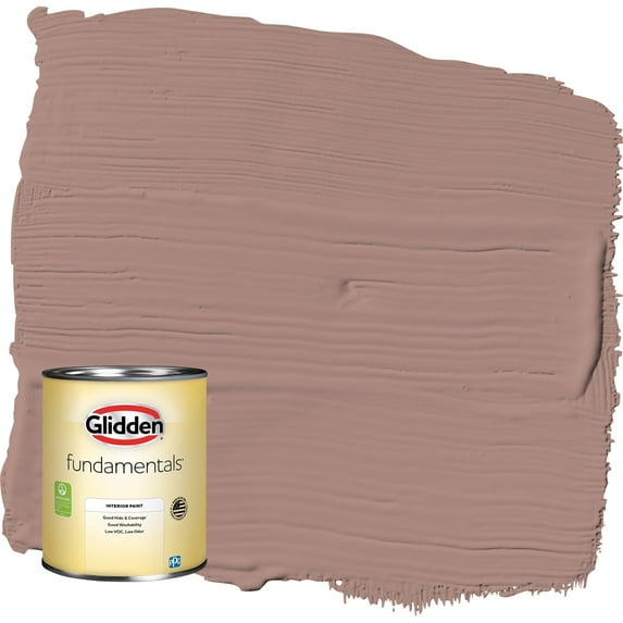 Glidden Fundamentals Bedford Brown / Red Flat Interior Paint, 1 Quart