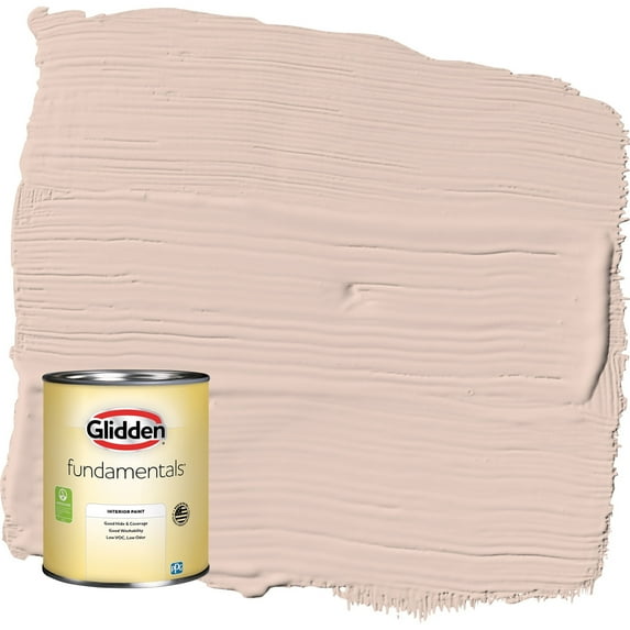 Glidden Fundamentals Belle of the Ball / Pink Eggshell Interior Paint, 1 Quart