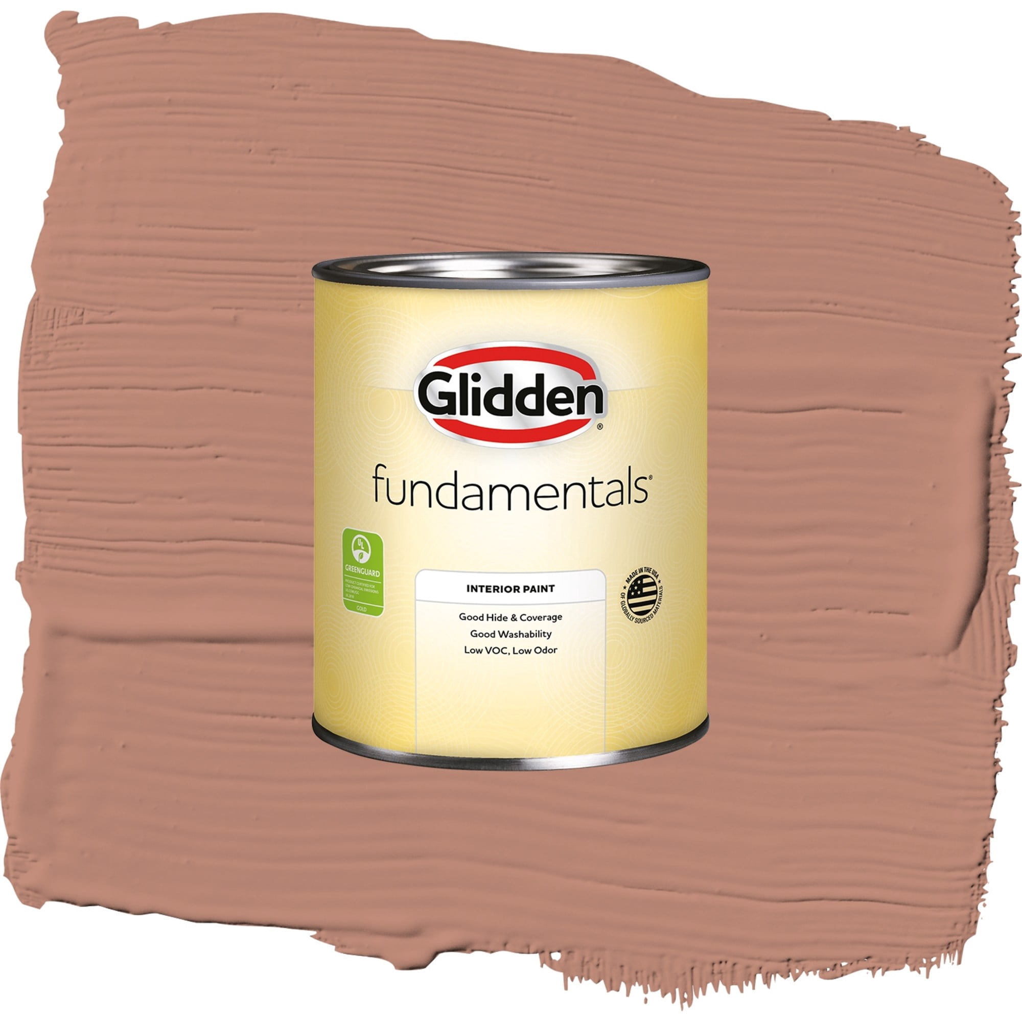 Glidden Fundamentals Big Cypress / Orange, Flat Interior Paint, 1 Quart