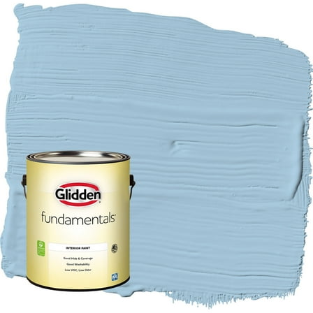 Glidden Fundamentals Blue Bows / Blue Eggshell Interior Paint, 1 Gallon
