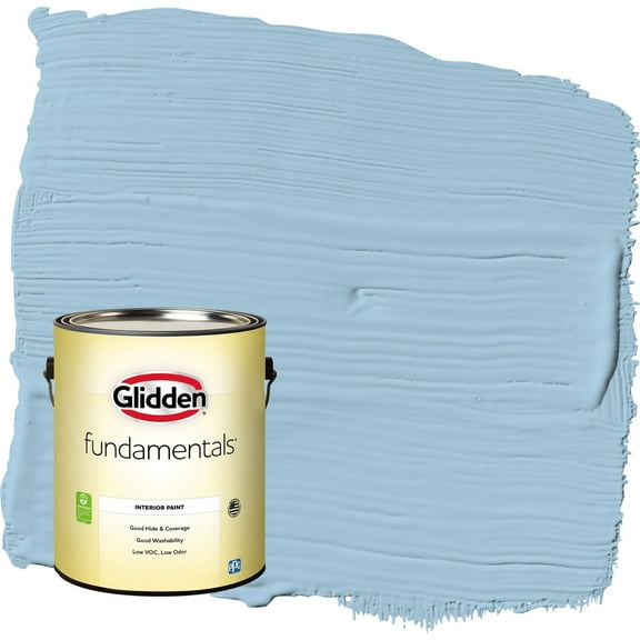 Glidden Fundamentals Blue Bows / Blue Eggshell Interior Paint, 1 Gallon