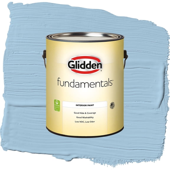Glidden Fundamentals Blue Bows / Blue, Semi-Gloss Interior Paint, 1 Gallon