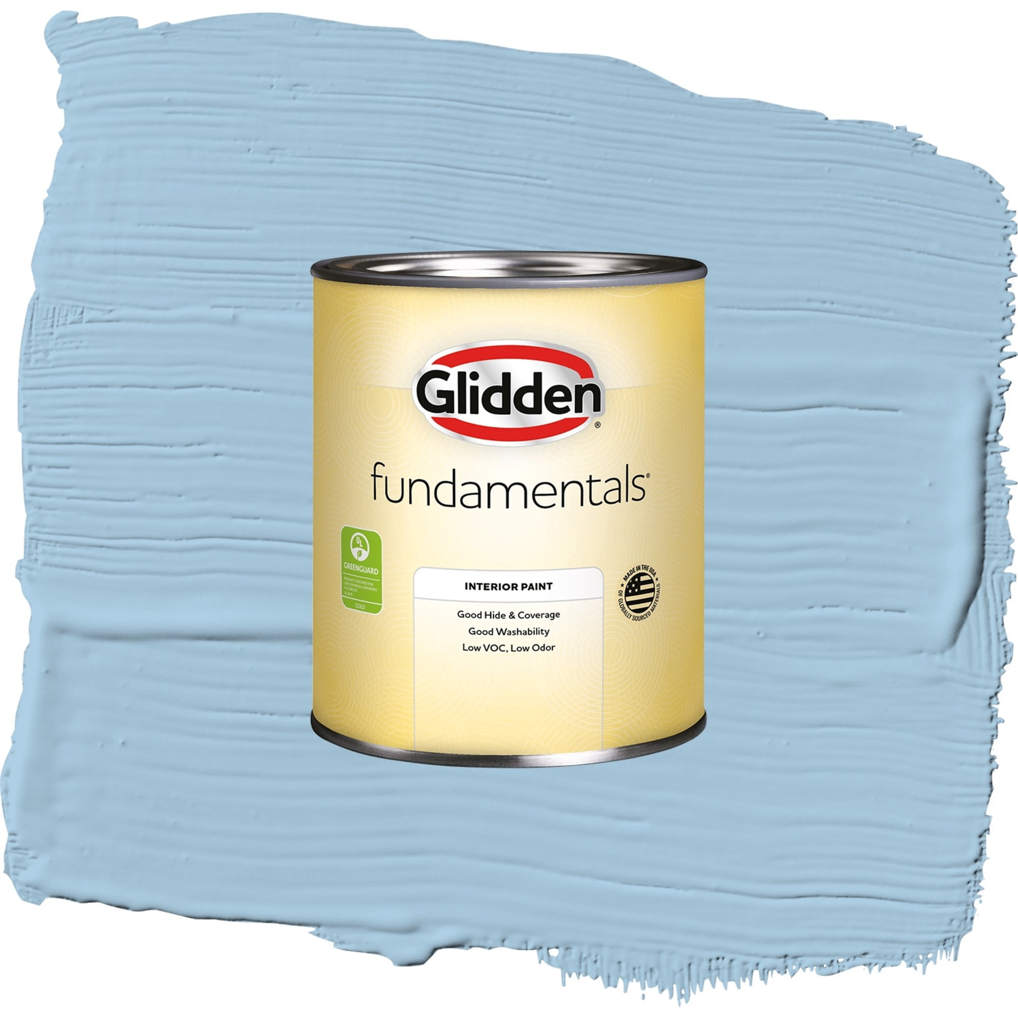 Glidden Fundamentals Blue Bows / Blue, Semi-Gloss Interior Paint, 1 Quart