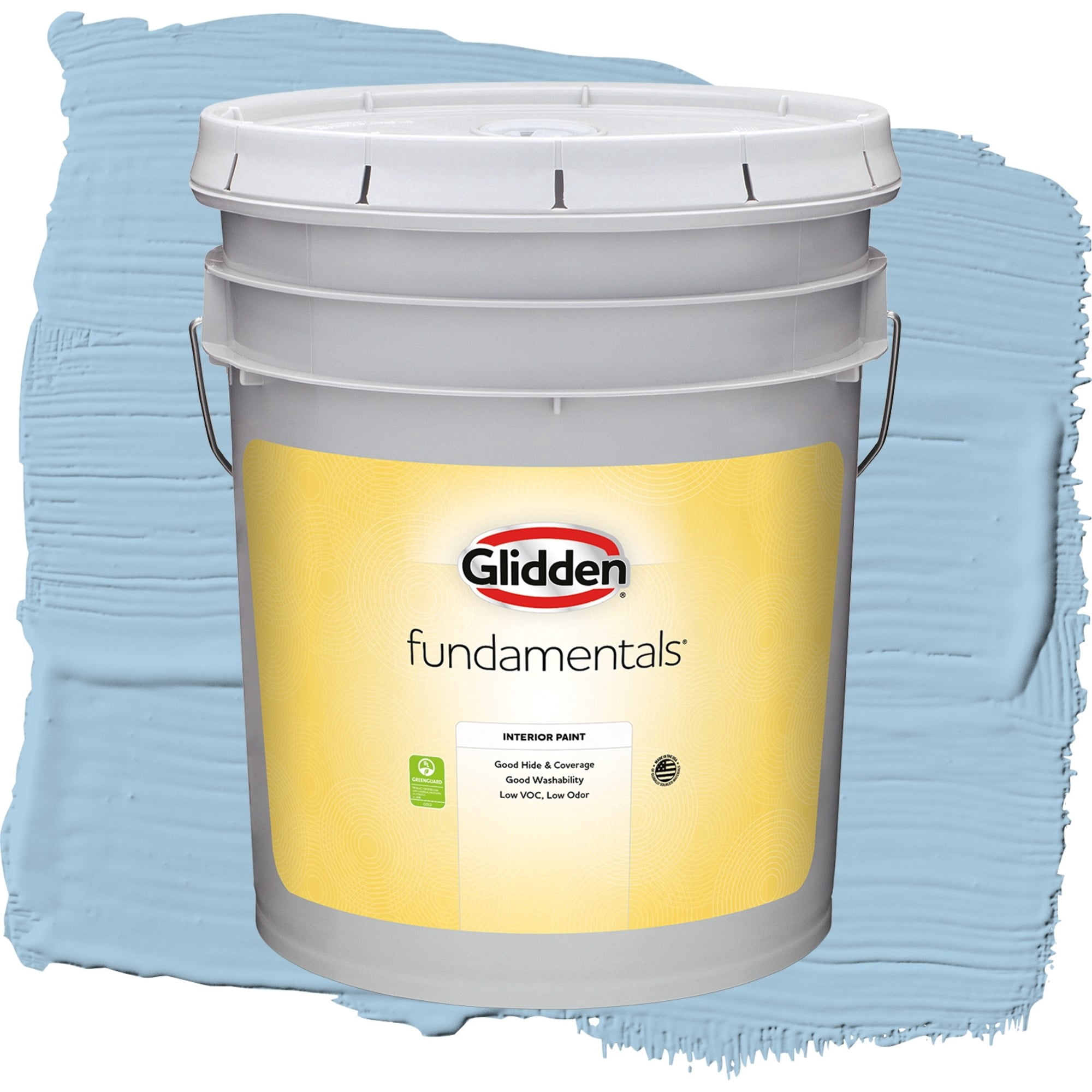 Glidden Fundamentals Blue Bows / Blue, Semi-Gloss Interior Paint, 5 Gallon