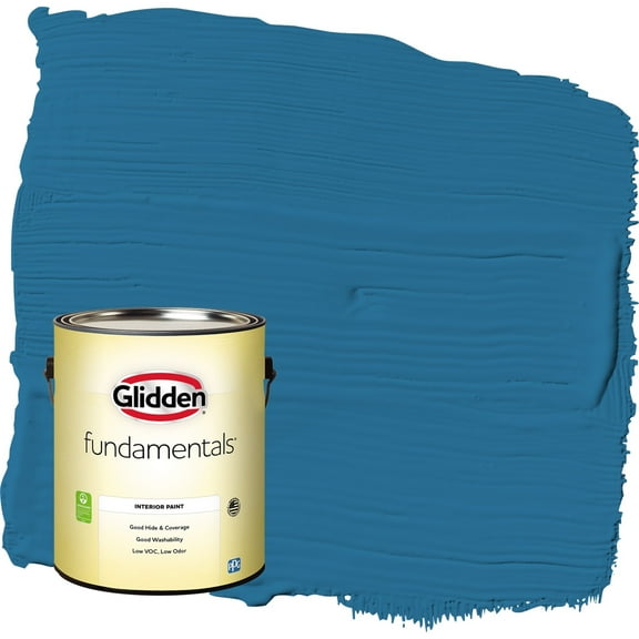 Glidden Fundamentals Blue Oasis / Blue Eggshell Interior Paint, 1 Gallon