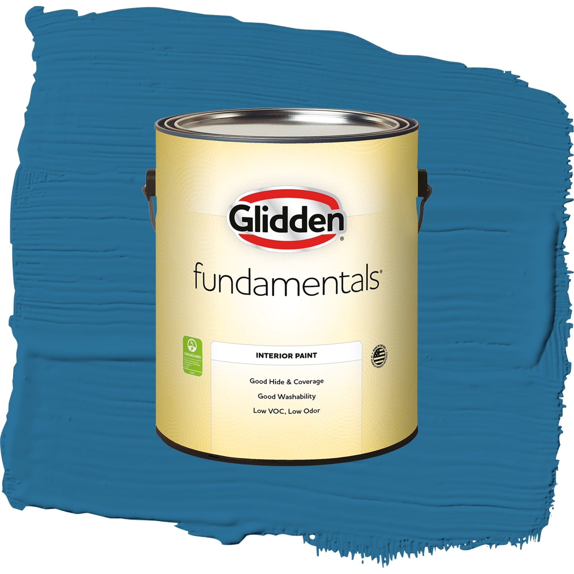 Glidden Fundamentals Blue Oasis / Blue, Flat Interior Paint, 1 Gallon