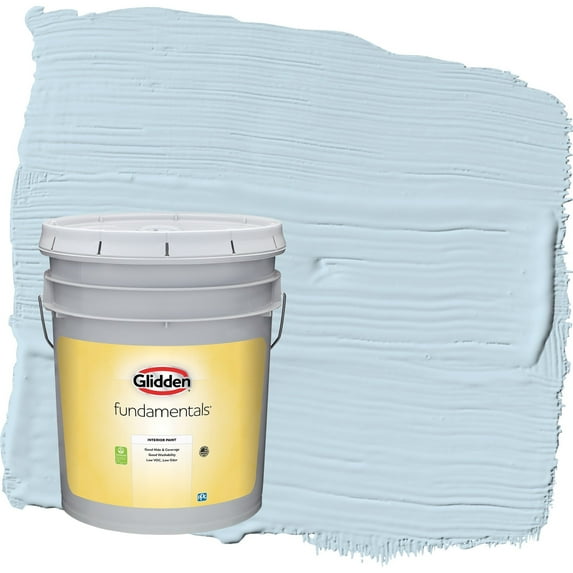 Glidden Fundamentals Blue Pearl / Blue Semi-Gloss Interior Paint, 5 Gallon