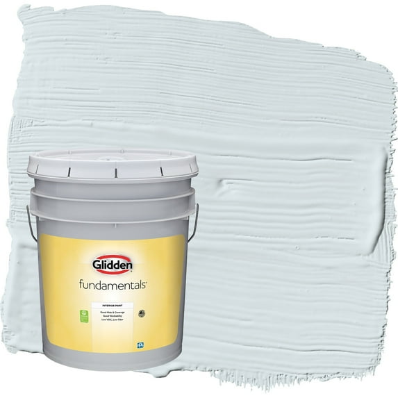 Glidden Fundamentals Blue Smoke / Blue Flat Interior Paint, 5 Gallon