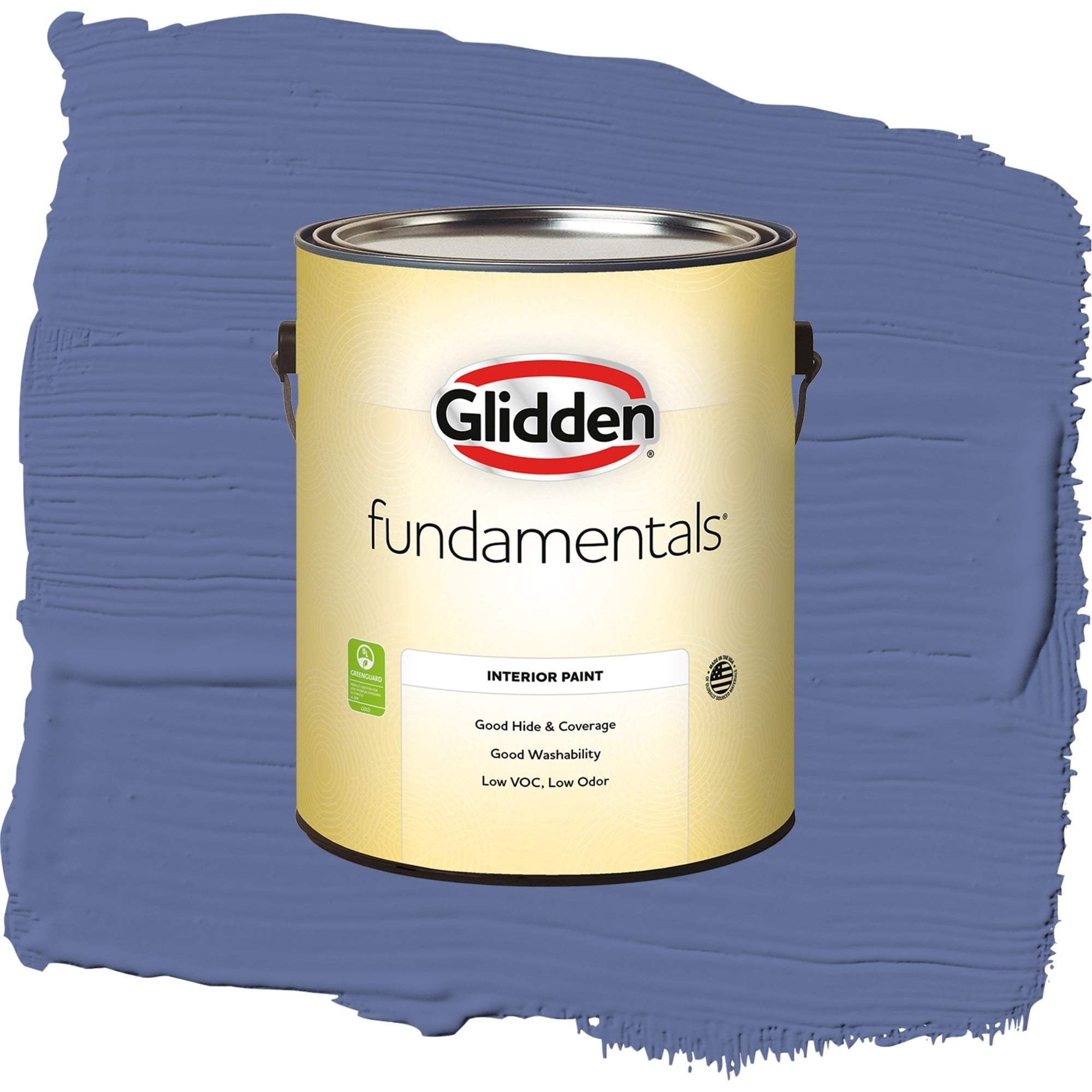 Glidden Fundamentals Blueberry Patch / Blue, Semi-Gloss Interior Paint, 1 Gallon