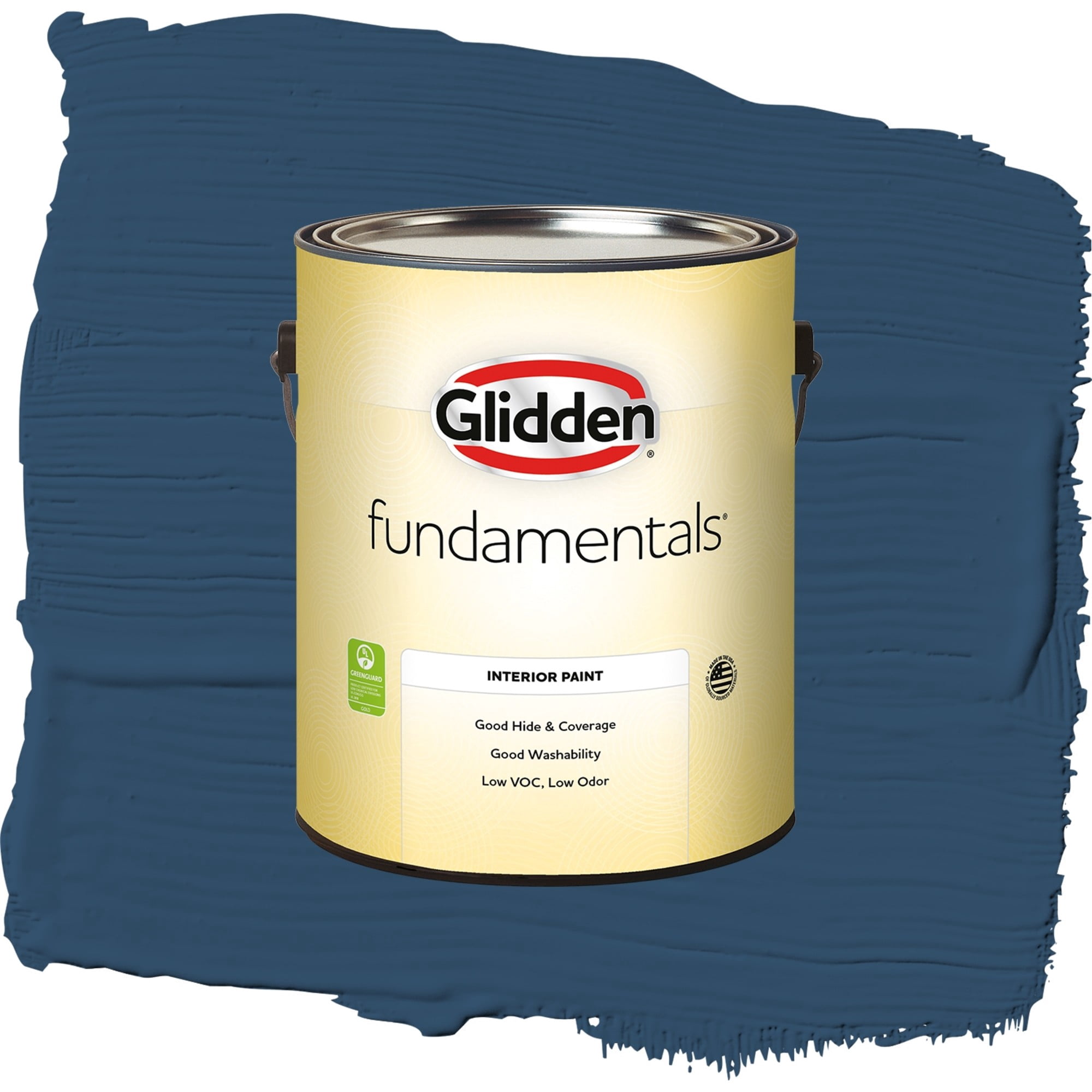 Glidden Fundamentals Blueberry Pie / Blue, Eggshell Interior Paint, 1 Gallon