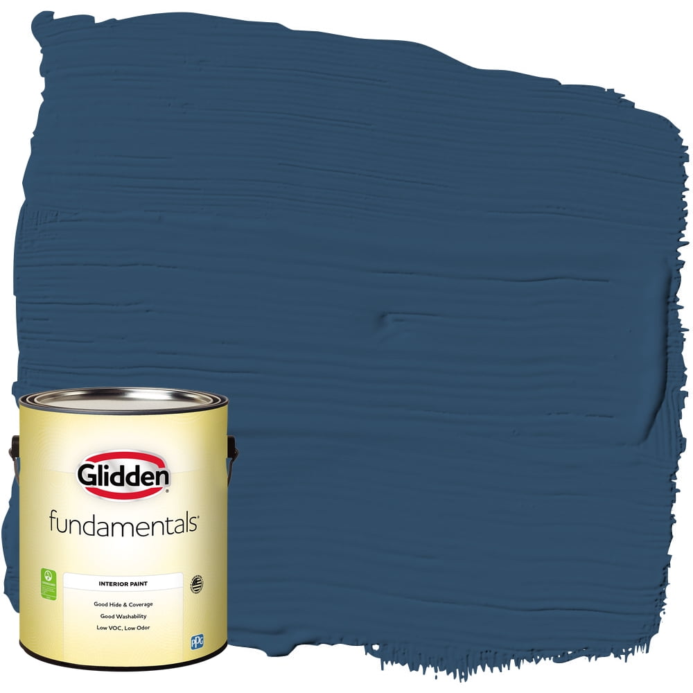 Glidden Fundamentals Interior Paint Blueberry Pie / Blue, SemiGloss, 1