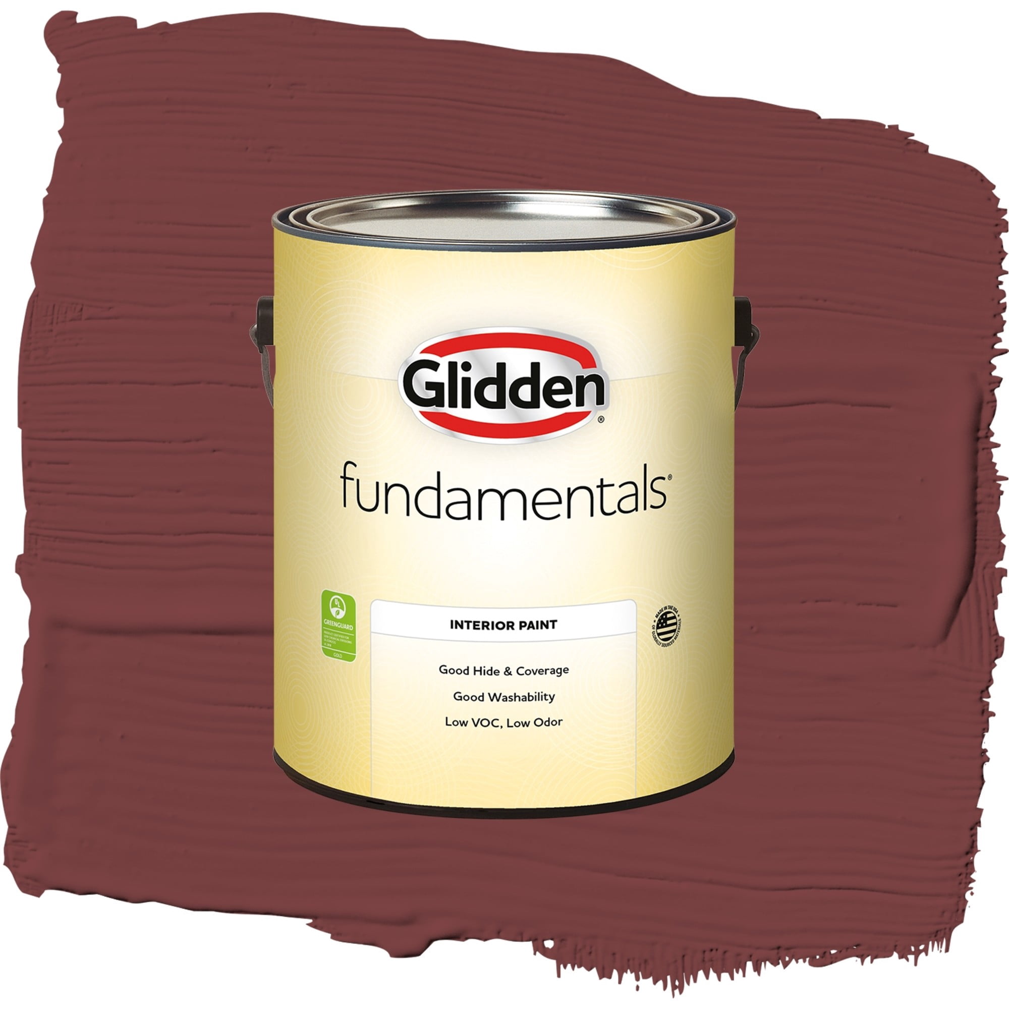 Glidden Fundamentals Bordeaux / Red, Eggshell Interior Paint, 1 Gallon