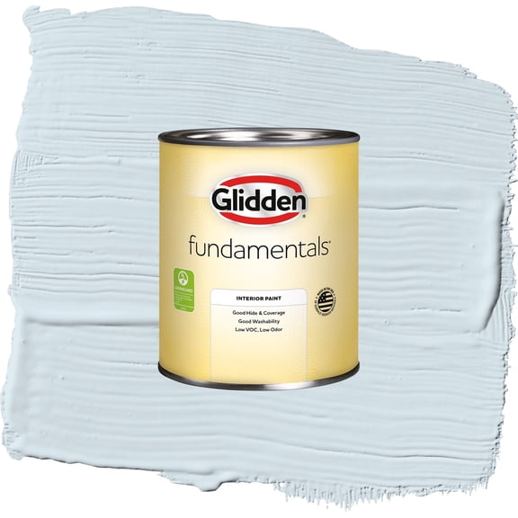 Glidden Fundamentals Breakwater / Blue, Flat Interior Paint, 1 Quart