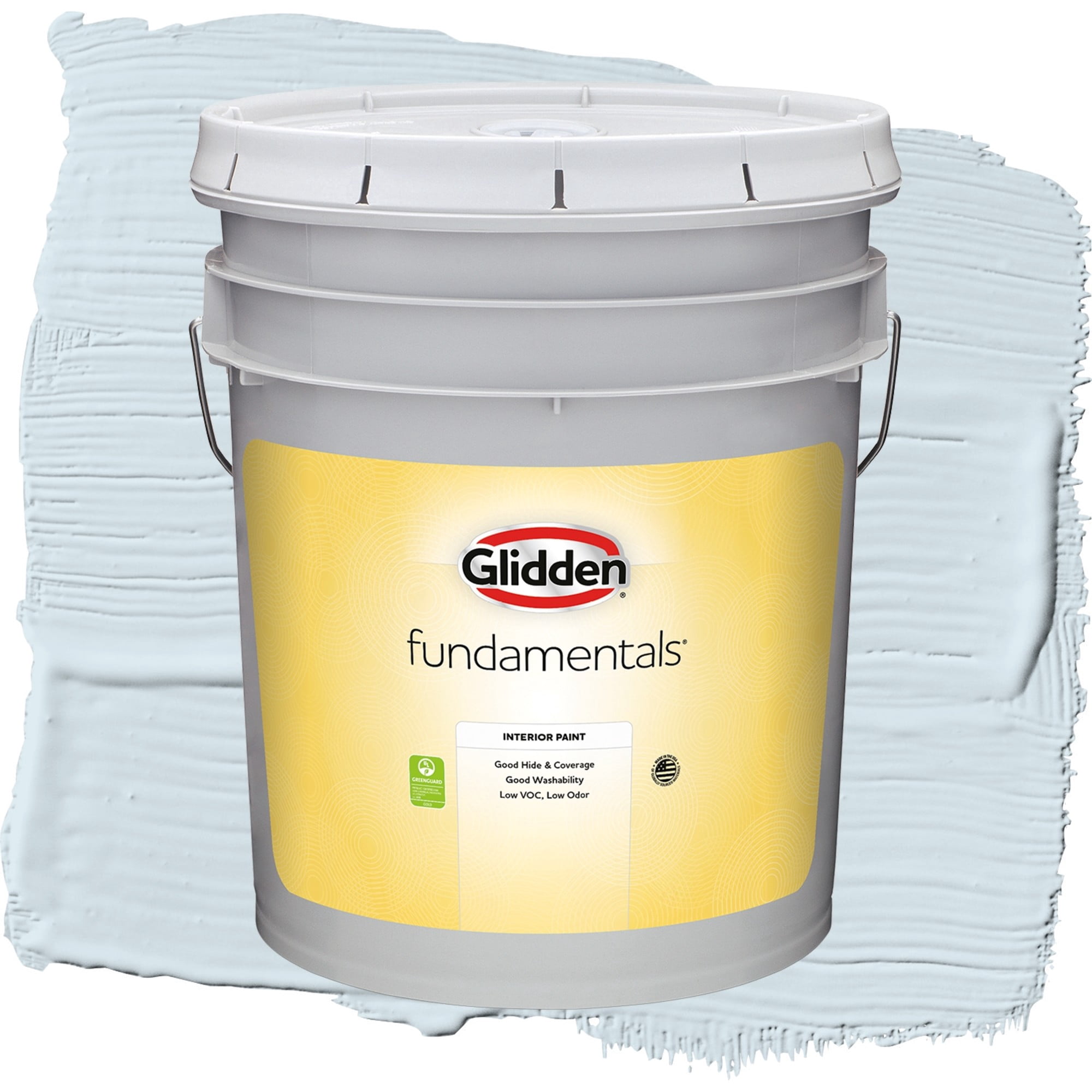 Glidden Fundamentals Breakwater / Blue, Semi-Gloss Interior Paint, 5 Gallon