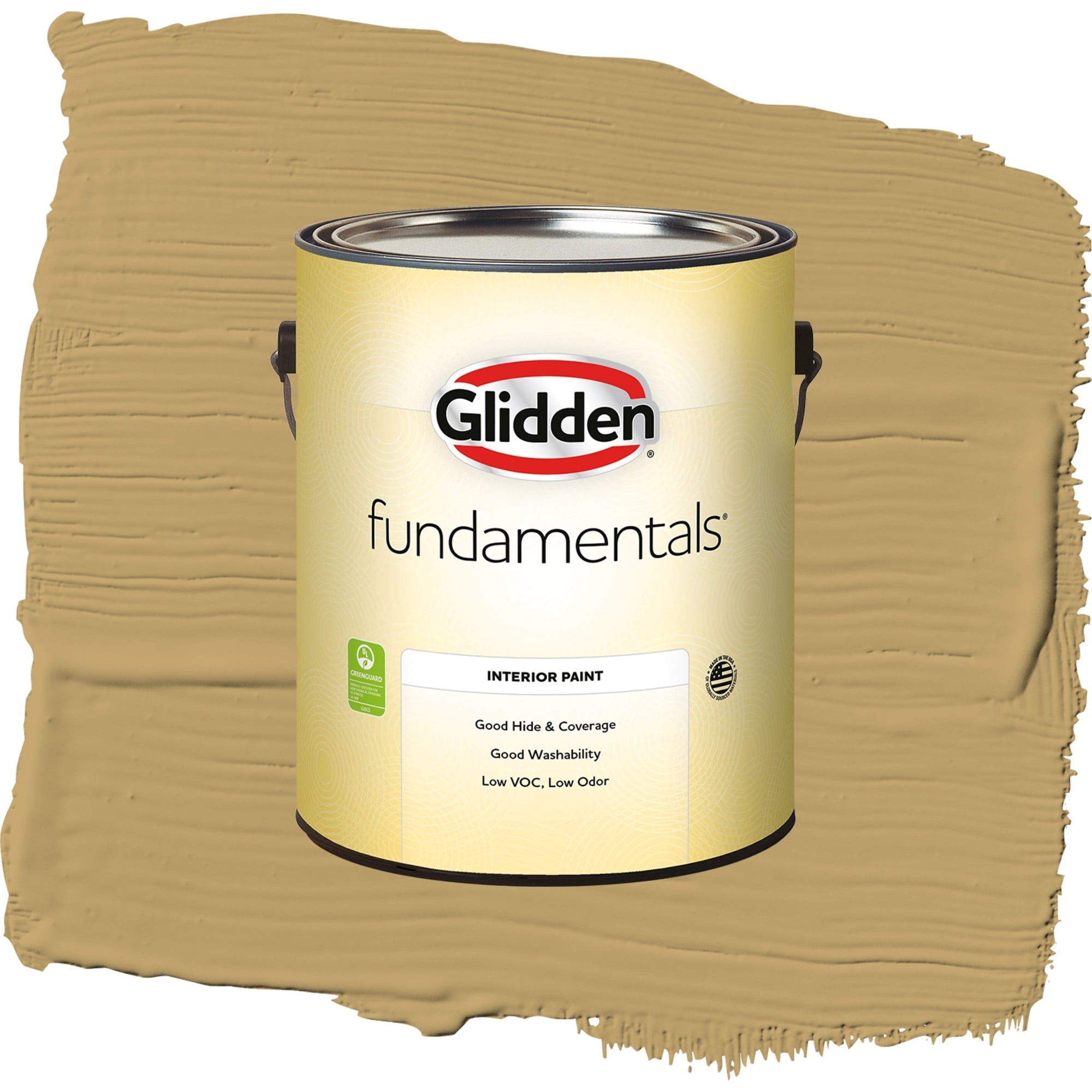 Glidden Fundamentals Buffalo Hide / Yellow, Flat Interior Paint, 1 Gallon