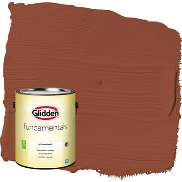 Glidden Fundamentals Burled Redwood / Brown Eggshell Interior Paint, 1 Gallon