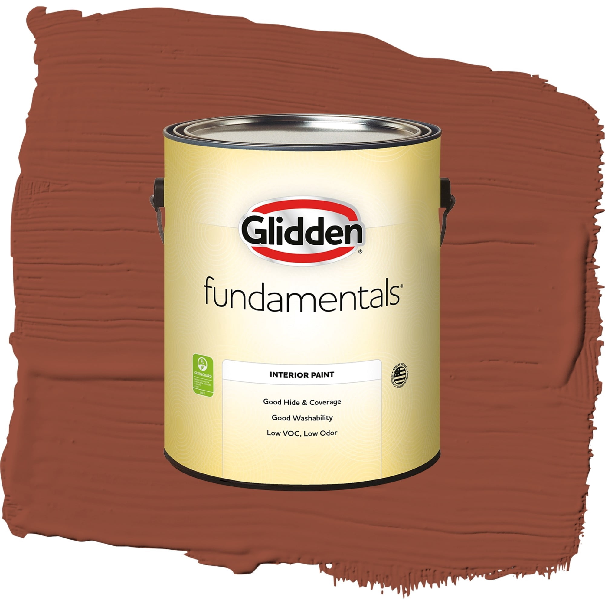 Glidden Fundamentals Burled Redwood / Brown, Flat Interior Paint, 1 Gallon