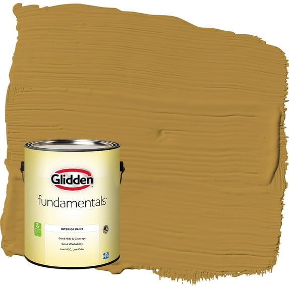 Glidden Fundamentals Butterscotch Ripple / Yellow Semi-Gloss Interior Paint, 1 Gallon