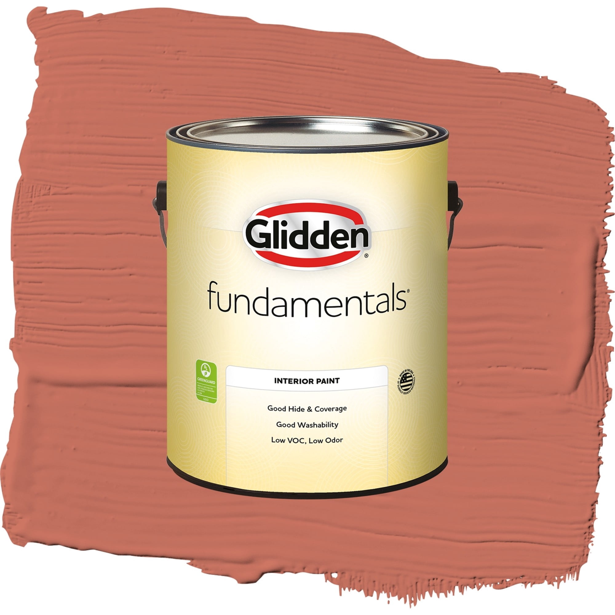 Glidden Fundamentals Cajun Spice / Orange, Flat Interior Paint, 1 Gallon