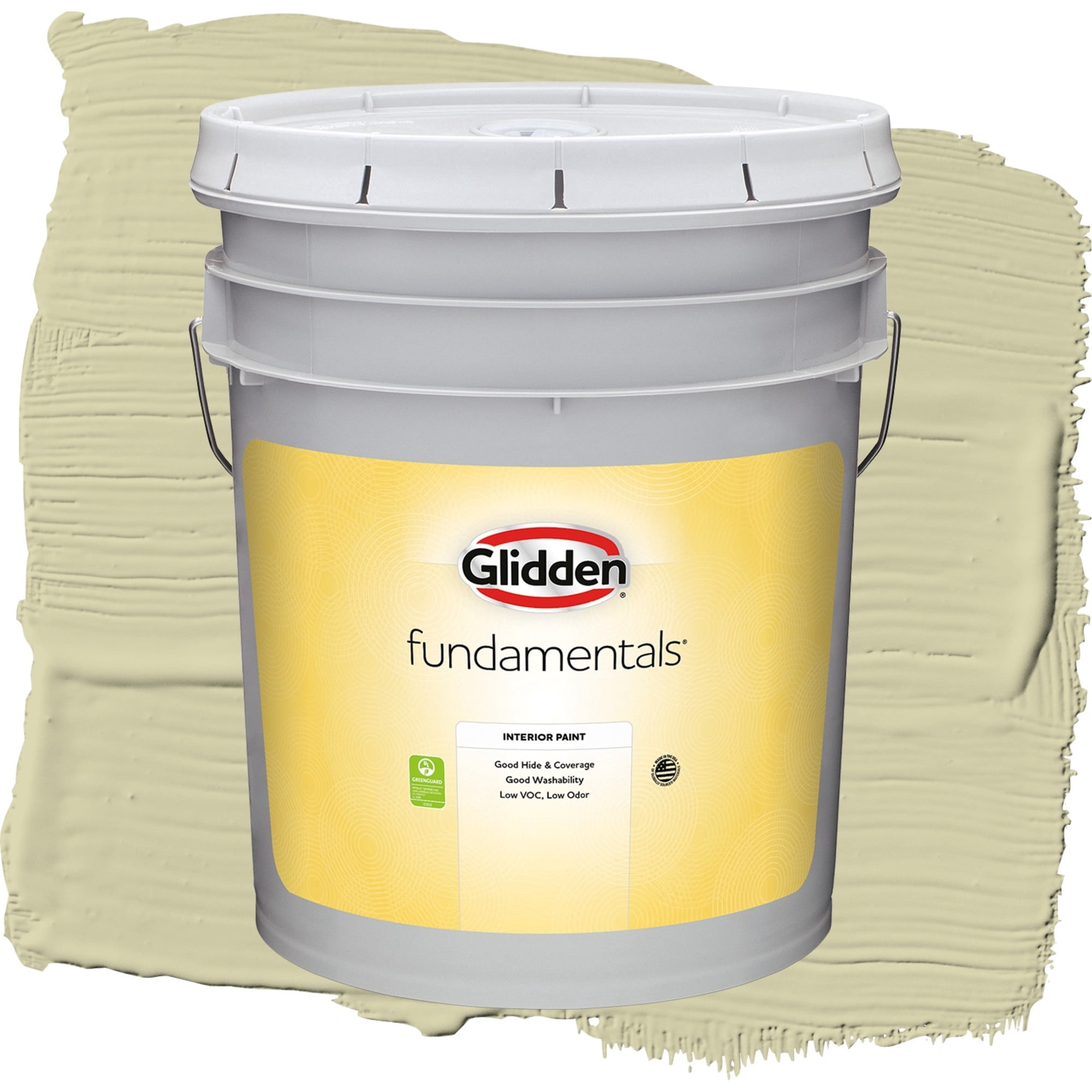 Glidden Fundamentals Canary Grass / Green, Flat Interior Paint, 5 Gallon