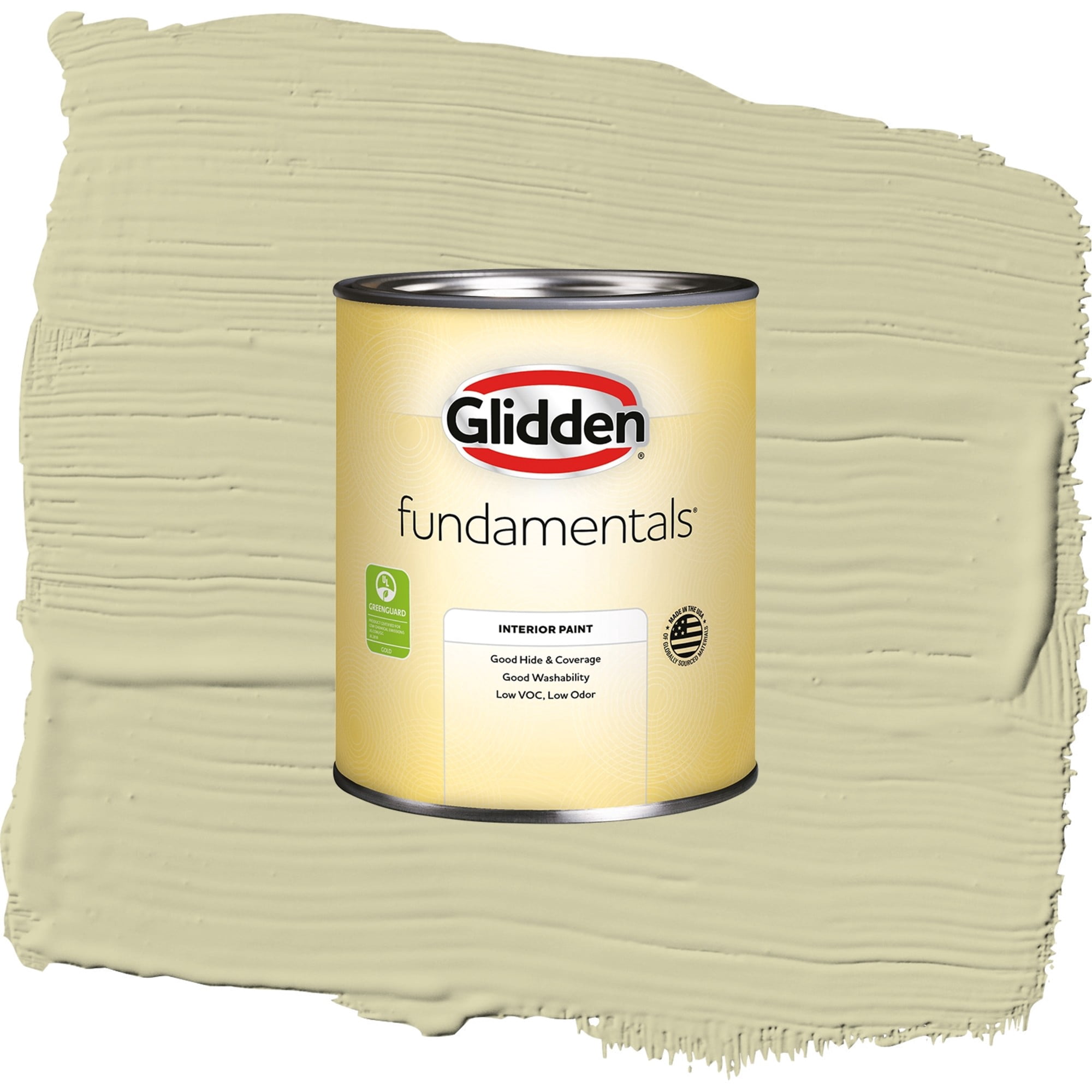 Glidden Fundamentals Canary Grass / Green, Semi-Gloss Interior Paint, 1 Quart