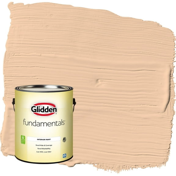 Glidden Fundamentals Caramel Ice / Orange Eggshell Interior Paint, 1 Gallon