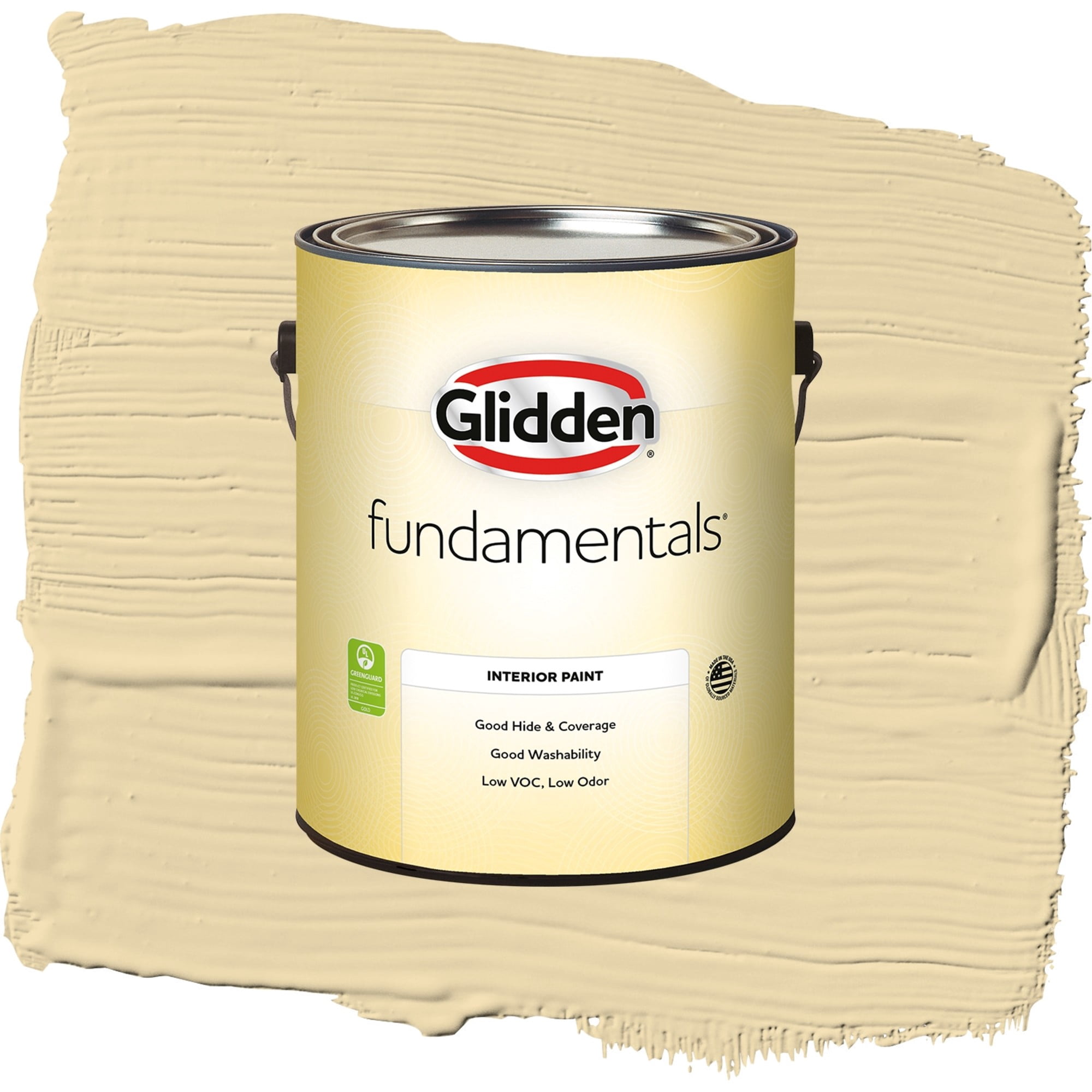 Glidden Fundamentals Caramelized Pears / Yellow, Flat Interior Paint, 1 Gallon
