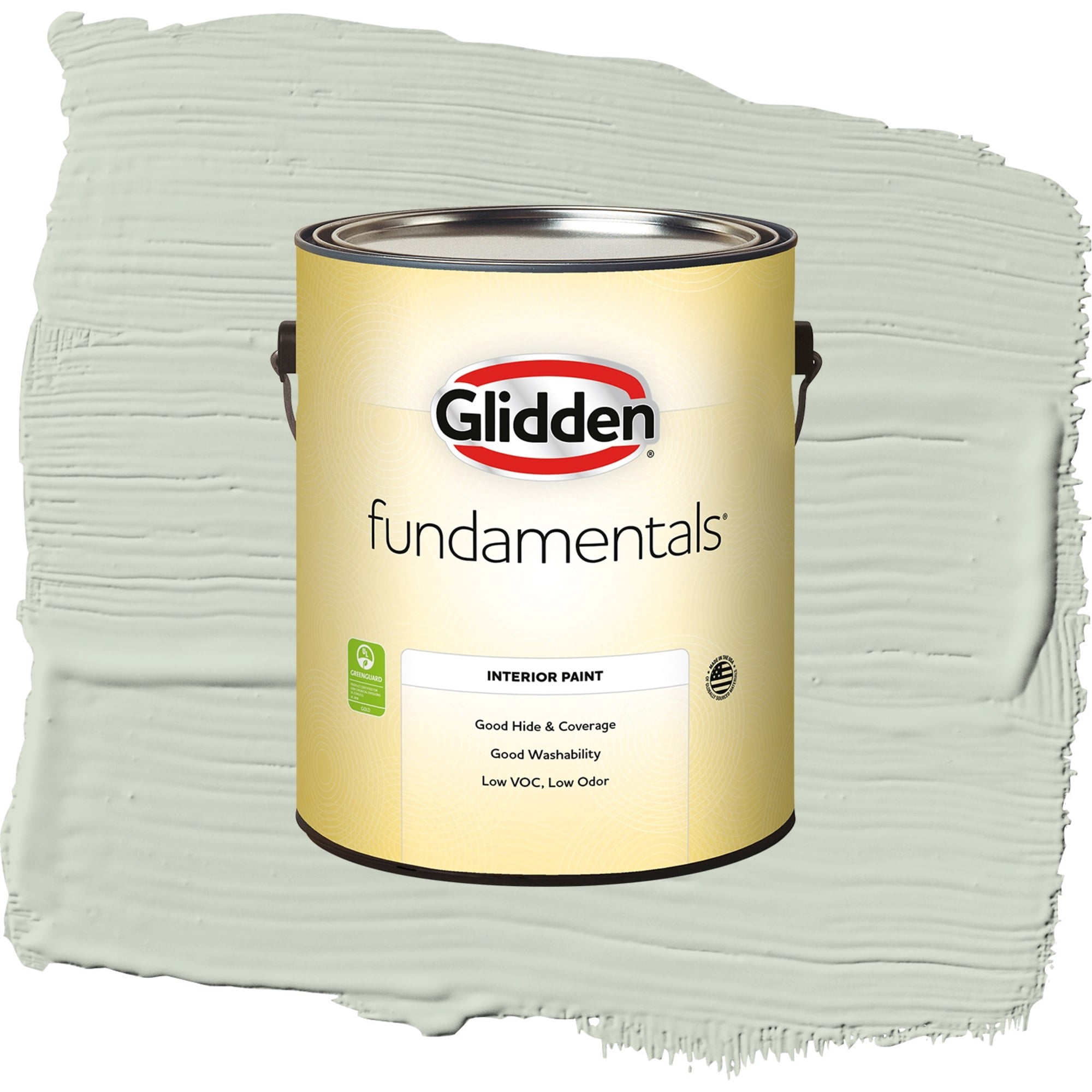 Glidden Fundamentals Castaway / Green, Flat Interior Paint, 1 Gallon