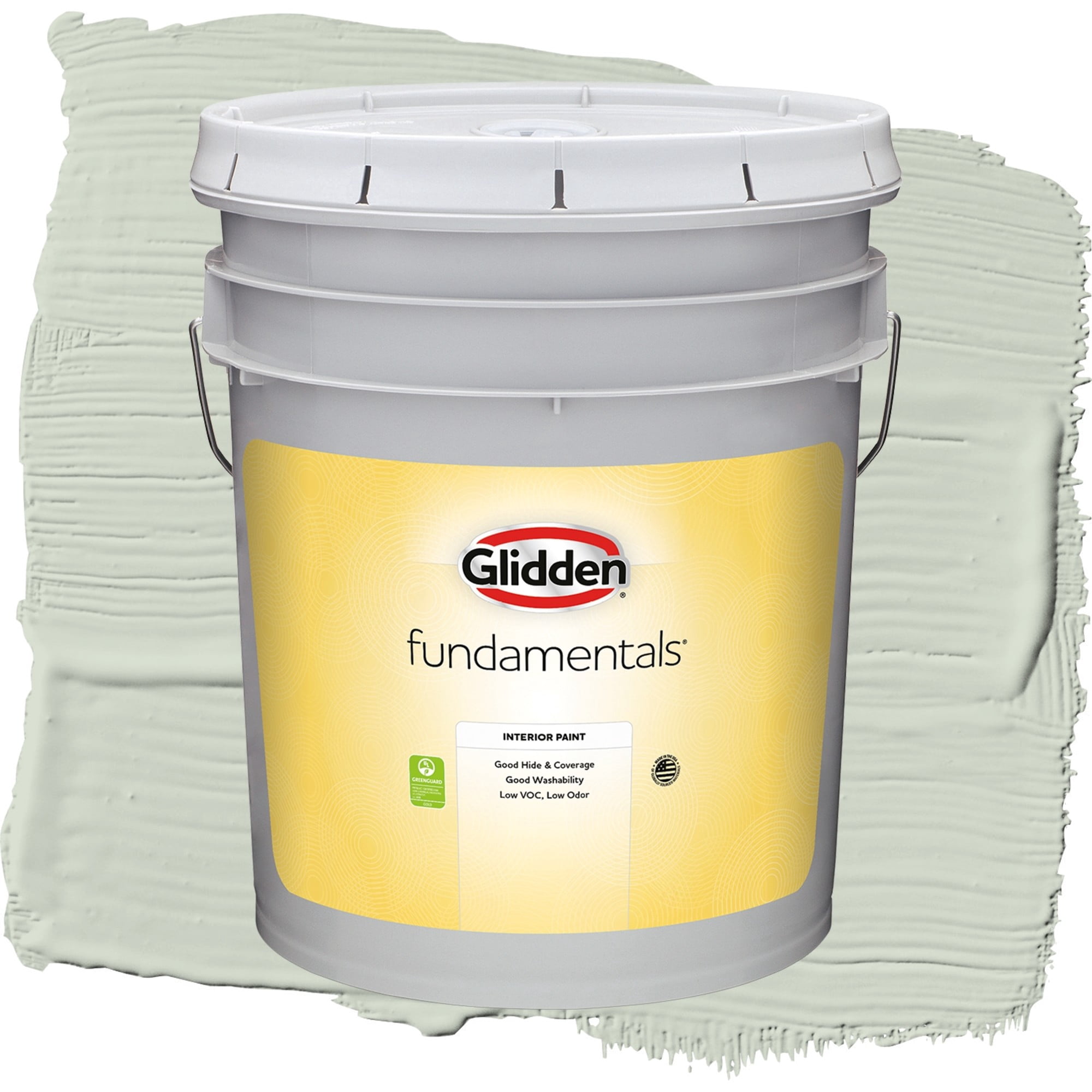 Glidden Fundamentals Castaway / Green, Semi-Gloss Interior Paint, 5 Gallon