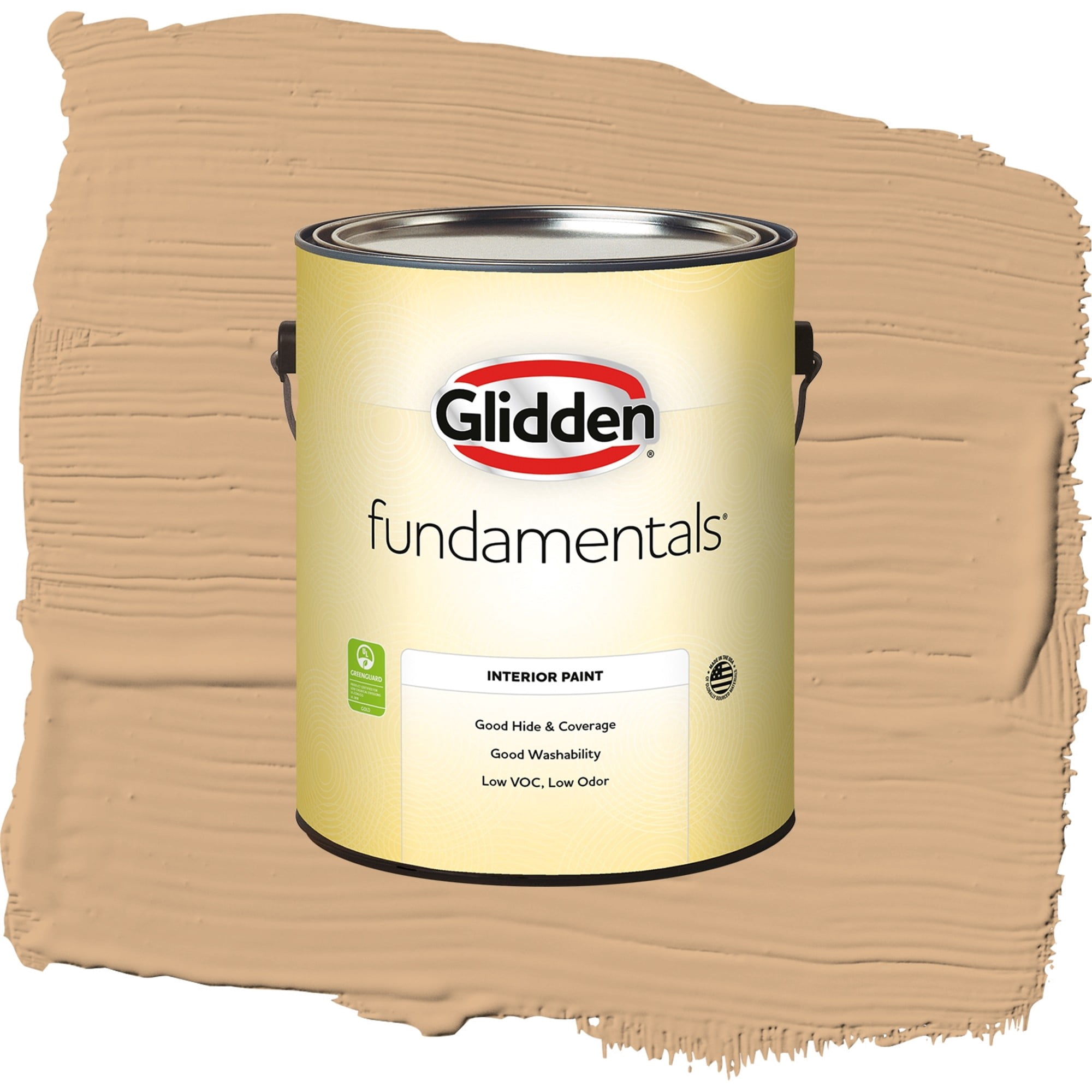 Glidden Fundamentals Cheddar Biscuit / Orange, Eggshell Interior Paint, 1 Gallon