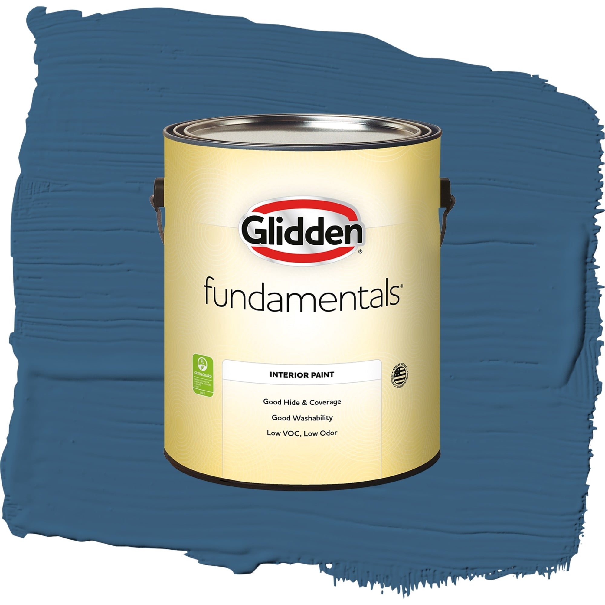 Glidden Fundamentals Chinese Porcelain / Blue, Semi-Gloss Interior Paint, 1 Gallon