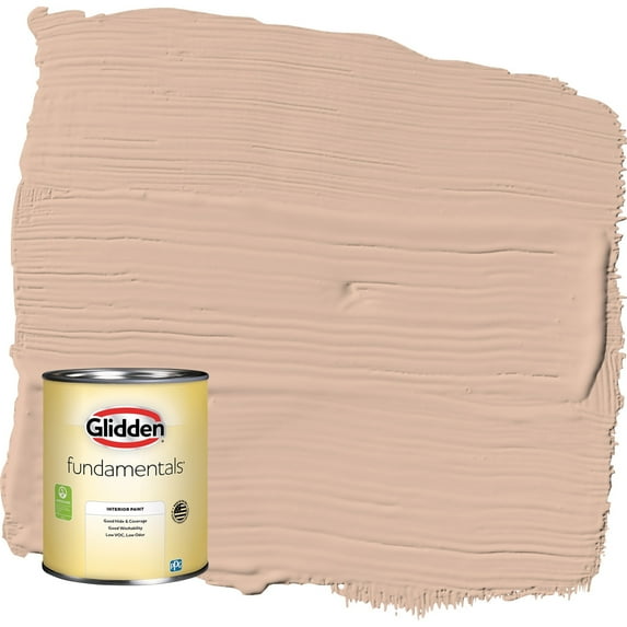 Glidden Fundamentals Cinnamon Ice / Orange Flat Interior Paint, 1 Quart