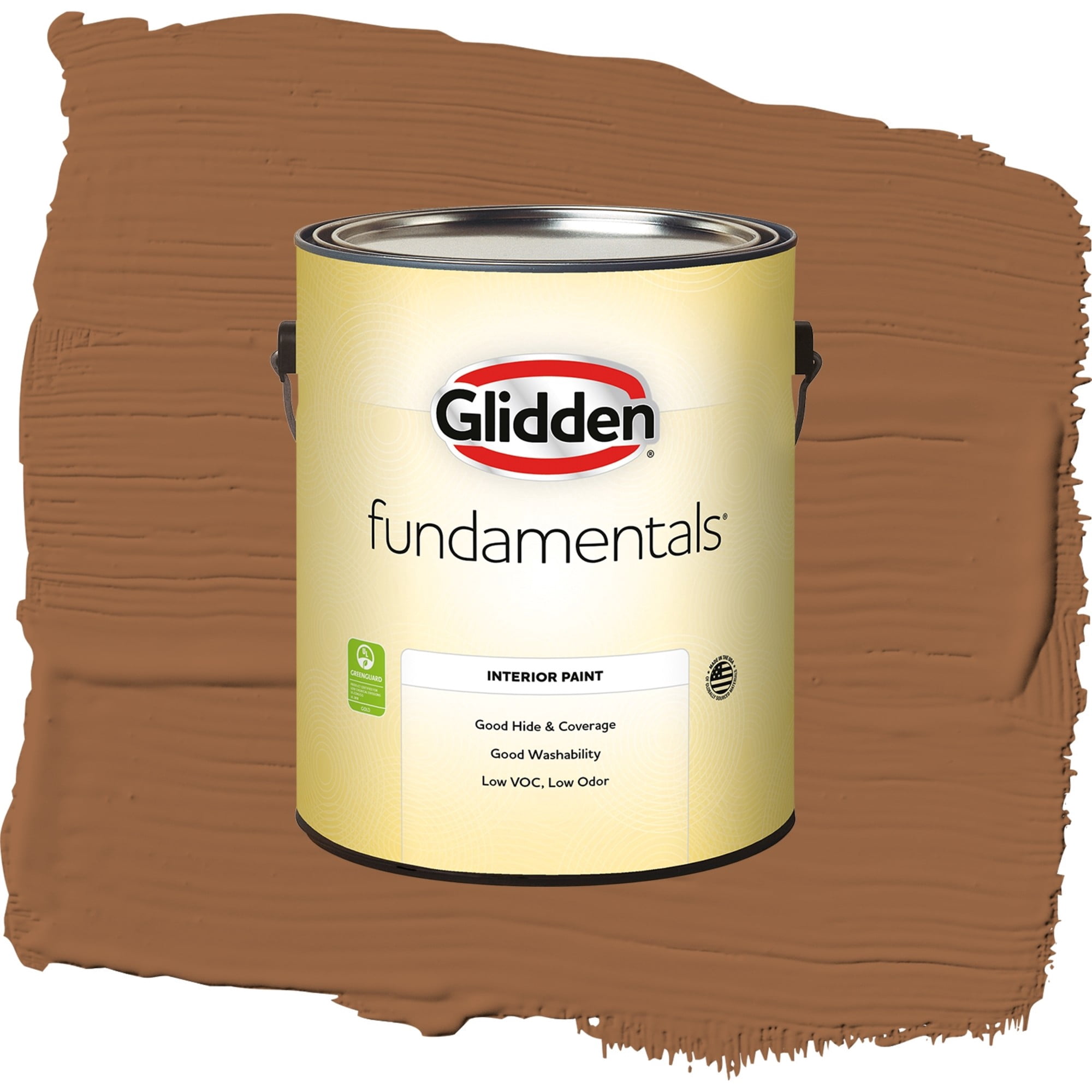 Glidden Fundamentals Cinnamon Stick / Orange, Flat Interior Paint, 1 Gallon